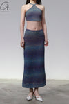 SWAYING/KNIT gradient straight dress SW23SS3B05 gradient purple PS62
